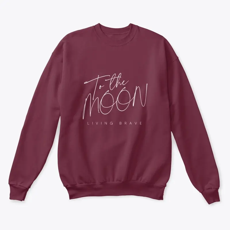 To the Moon Cursive Crewneck Sweatshirt